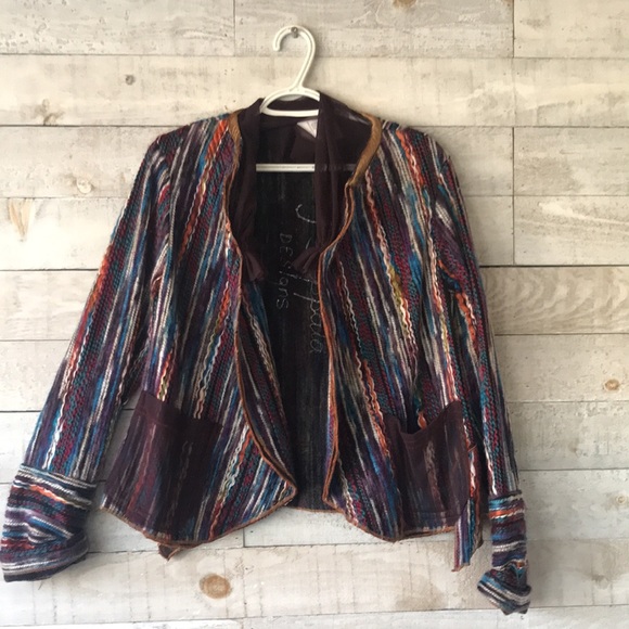 joyce seppala designs Jackets & Blazers - Joyce Seppala Designs wool multicolour cardigan